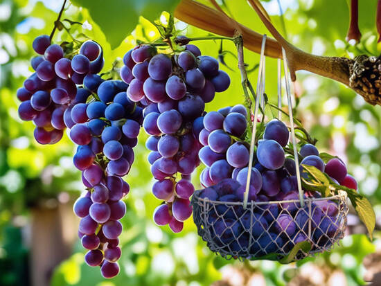 Grapes were harvested