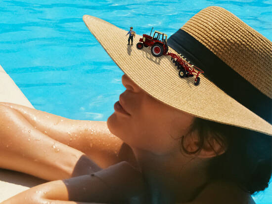 Farming on the sunhat