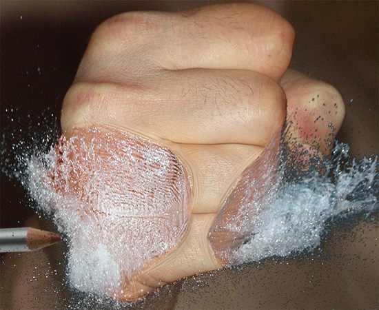 Exploding Water Hand