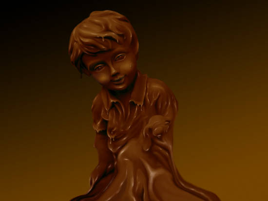melting chocolate kid
