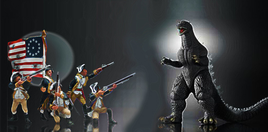 Soldiers VS. Godzilla!!!