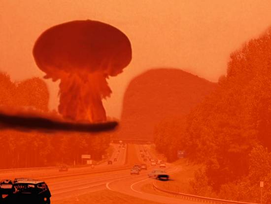 Nuclear bomb attack