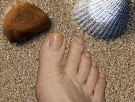 Toes a Beach