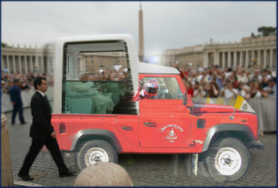 Fast pope-mobile... 