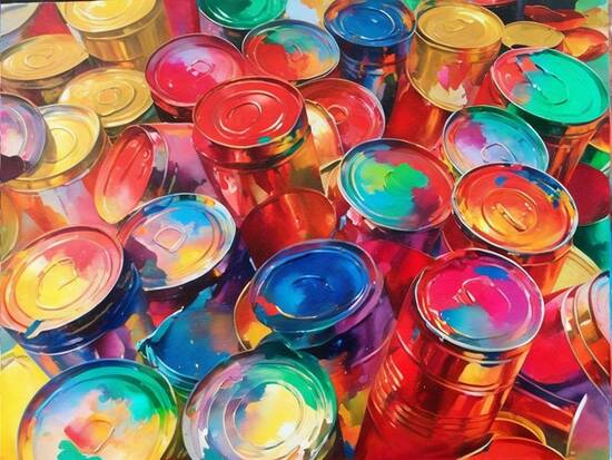 Painted Cans