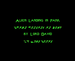 Alien Landing In Park