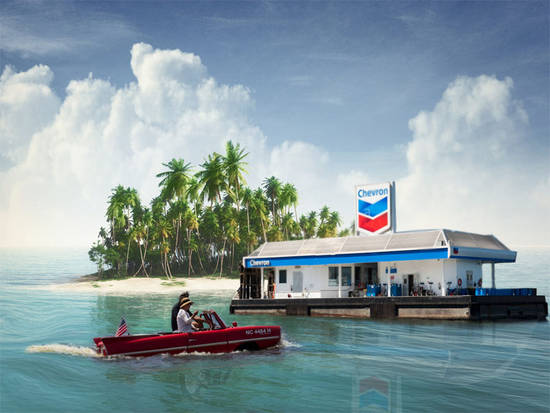 gass station in sea 