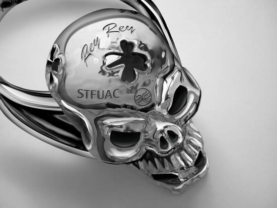 PSC Silver Skull Ring