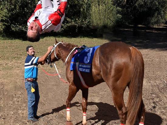Jumping off a Horse