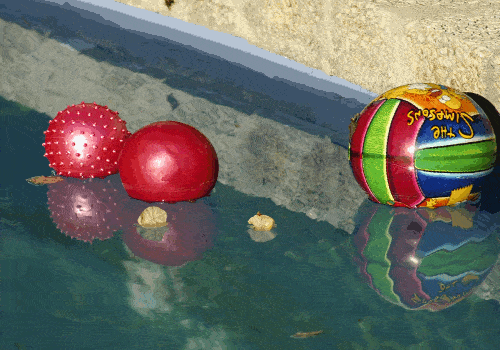 real floating balls GIF