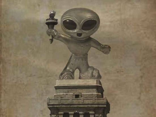 Vintage Statue of Alien