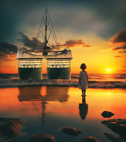 Catamaran arrival 