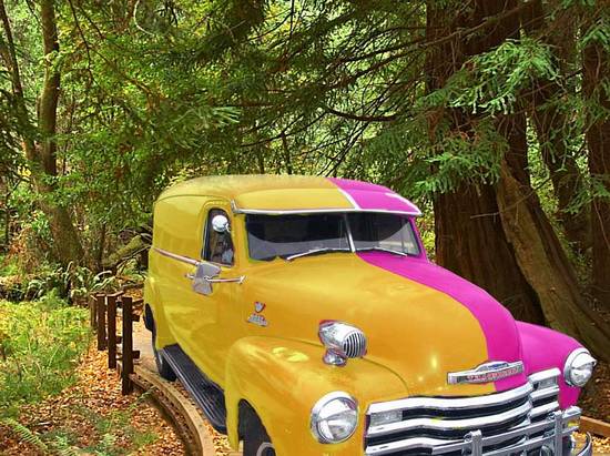Chevy in the woods