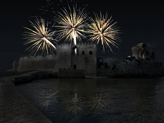 Fireworks at the castle