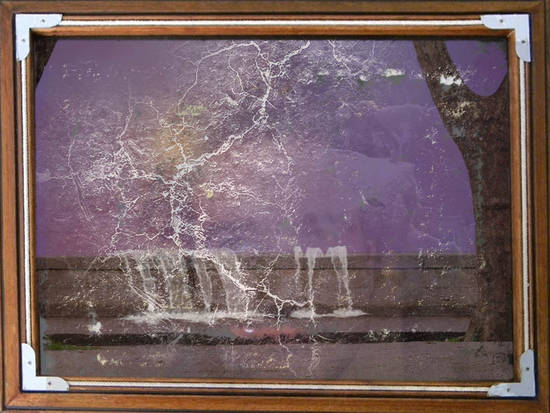 old damaged painting