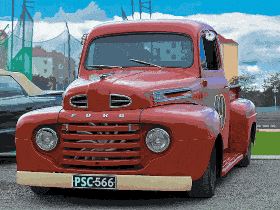 sleeping red ford - gif