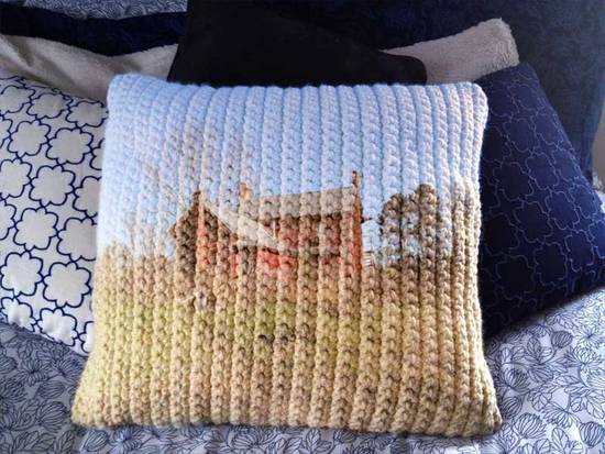 crochet pillow