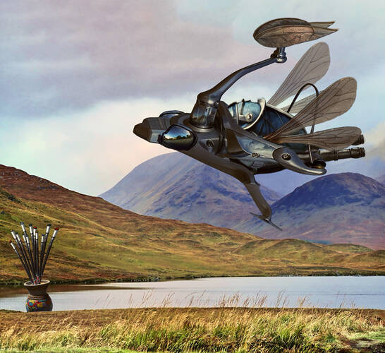 Dragonfly of wire & will