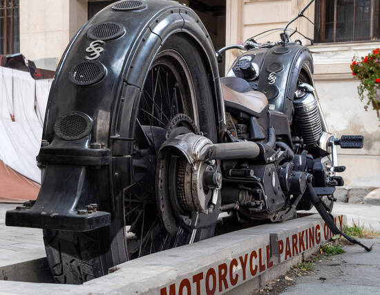 Motorcycle parking only