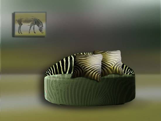 zebra settee