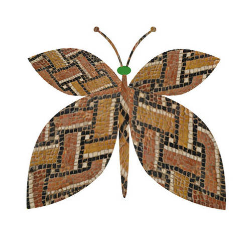 Butterfly Roman Mosaic
