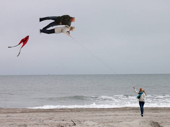 Granparent Kite Flying