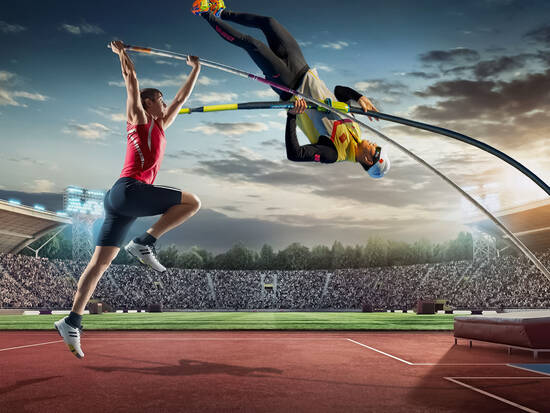 Pole vaulters duet
