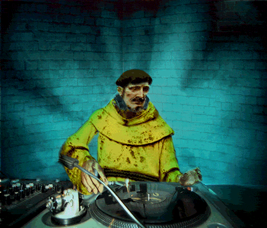 DJ Techno-Monk (GIF)