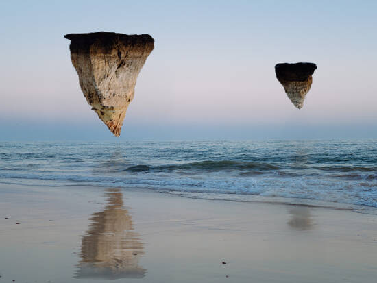 Sharp Rocks Floating