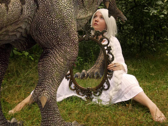 Why she's looking up.