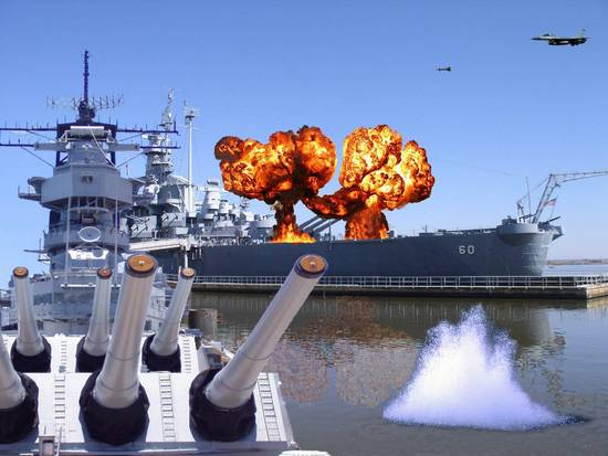 War ship in Harbour