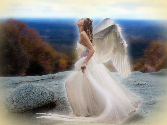 Angel on the cliff