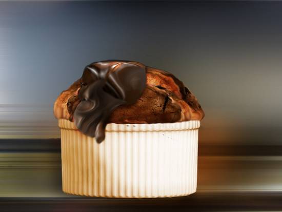 Souffle with chocolate
