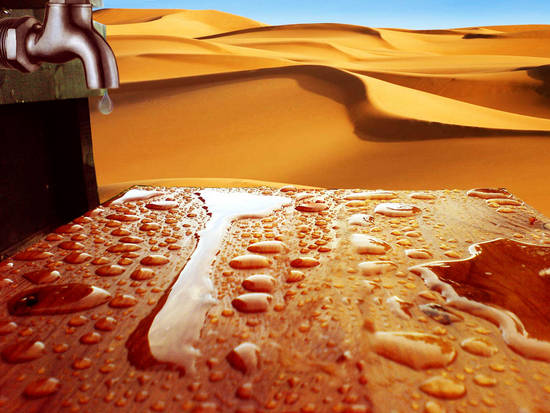 water in desert