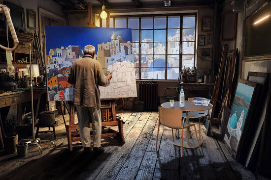 Painting Santorini