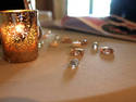 Glass Beads And Candle
