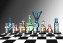 Chess Board & Bottles
