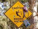 Biker Caution Sign