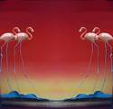 Flamingos meet Dali