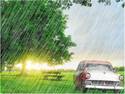 Raining with Car
