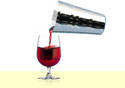wine from steel glass