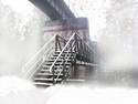 Snow Footbridge