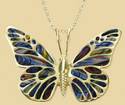 glass butterfly necklace