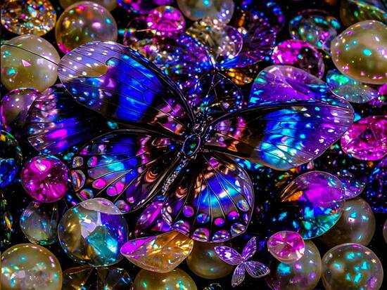 Marbles and a Butterfly