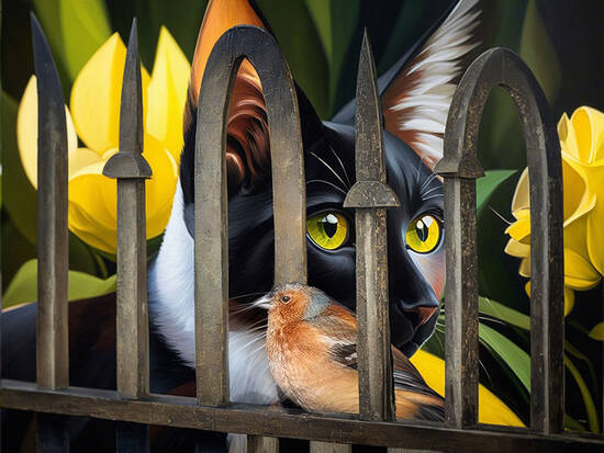 Bird and a Cat