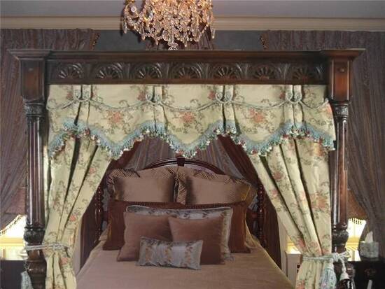with added drapes