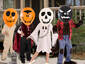 Censored kids in costume