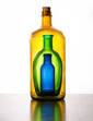 Green Yellow Blue Botlles