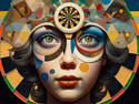 The dart board girl