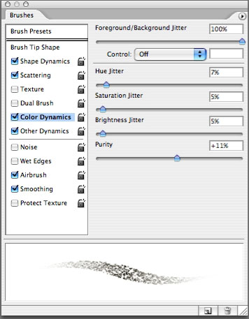 Brush Settings: Color Dynamics